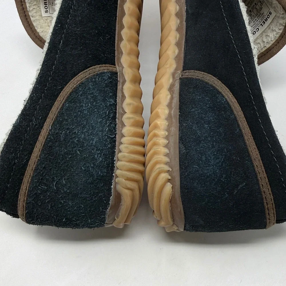 Sorel Dude Moccasins Men's Black Suede Shoes/ Slippers Size 10 NM2025-010